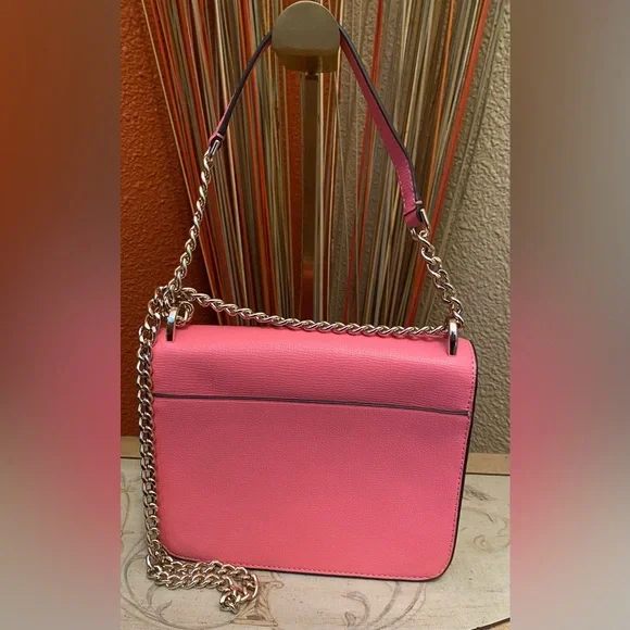 Kate Spade ♠️ -EUC-Remi Flap Pink Shoulder/Crossbody Bag w/Chain Strap PRISTINE